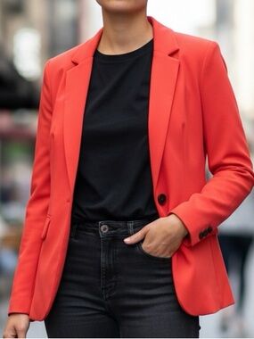 Vibrant coral blazer size small